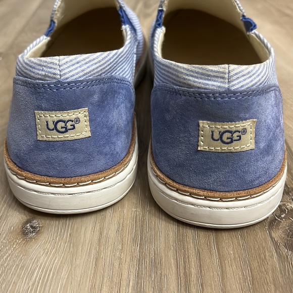 UGG Adley Stripe Slip On Canvas Sneaker in Blue and White Size 9 - Picture 4 of 9